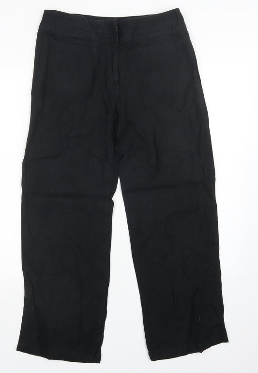 Womens UK Size 10 M&S Regular Fit  Black Trousers