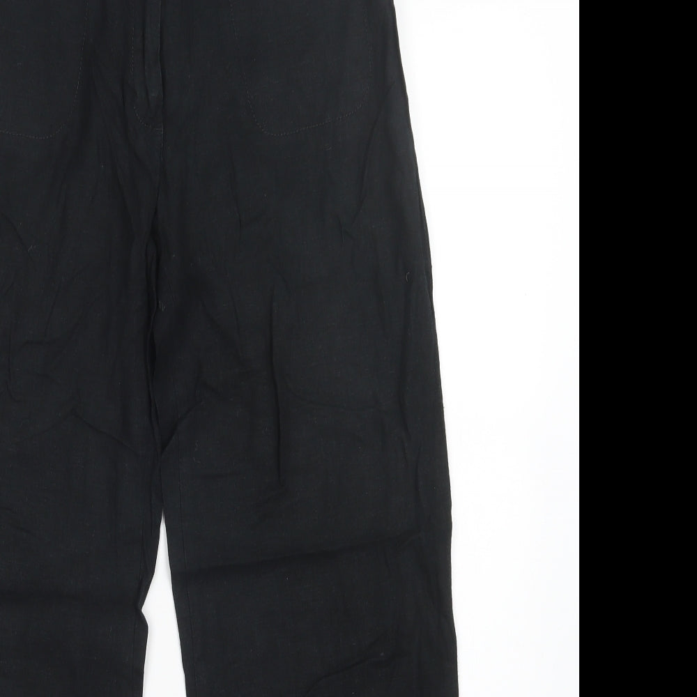 Womens UK Size 10 M&S Regular Fit  Black Trousers