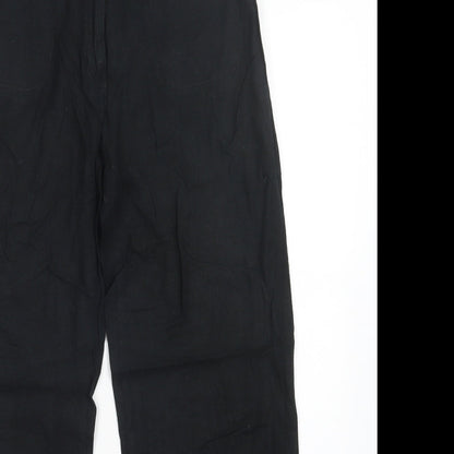Womens UK Size 10 M&S Regular Fit  Black Trousers