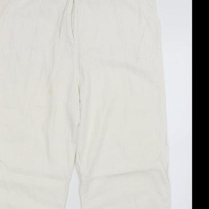 Womens UK Size 16 Mia Moda Regular Fit  White Trousers