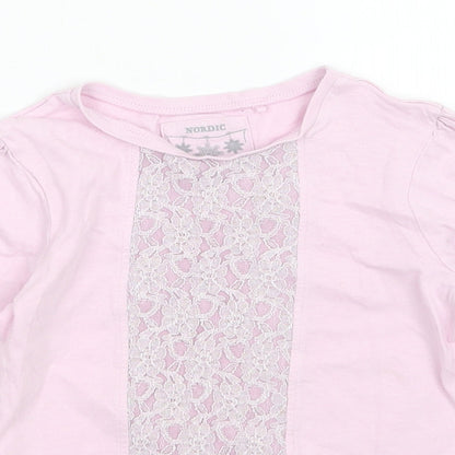 TU Girls Pink   Basic T-Shirt Size 5 Years