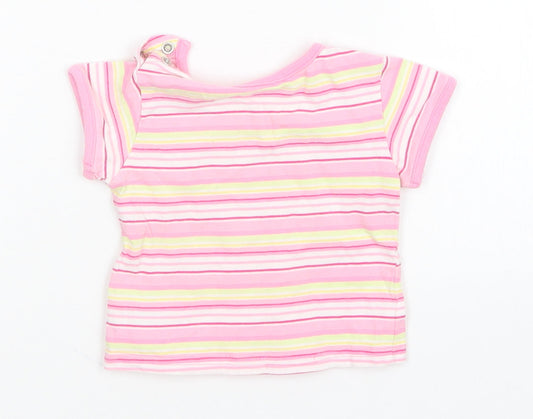 George Girls Multicoloured Striped  Basic T-Shirt Size 0-3 Months