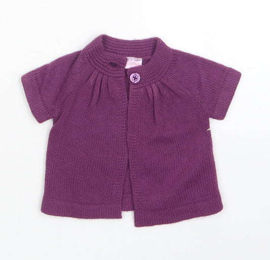 Cherokee Girls Purple   Cardigan Jumper Size 0-3 Months