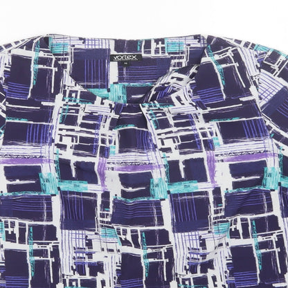 Womens UK Size 14 Vortex Multicoloured Basic Blouse