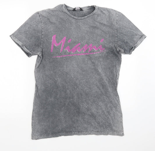 Mens UK Size S Cedar Wood State Grey  T-Shirt