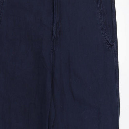 Womens UK Size 14 Preworn Regular Fit  Blue Trousers