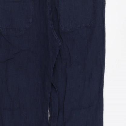 Womens UK Size 14 Preworn Regular Fit  Blue Trousers