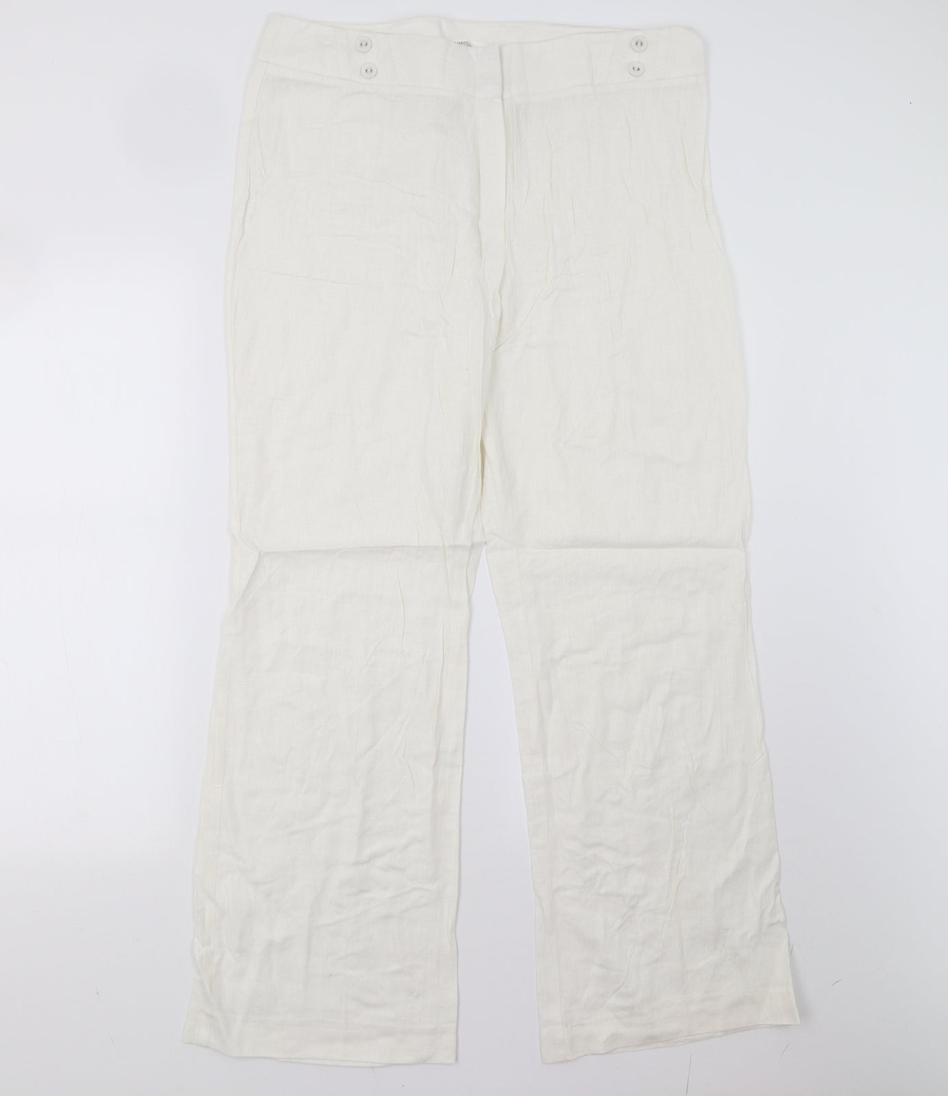 Womens UK Size 14 M&S Regular Fit  Ivory Trousers