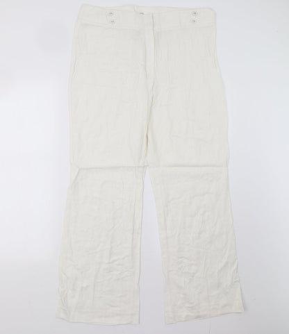 Womens UK Size 14 M&S Regular Fit  Ivory Trousers