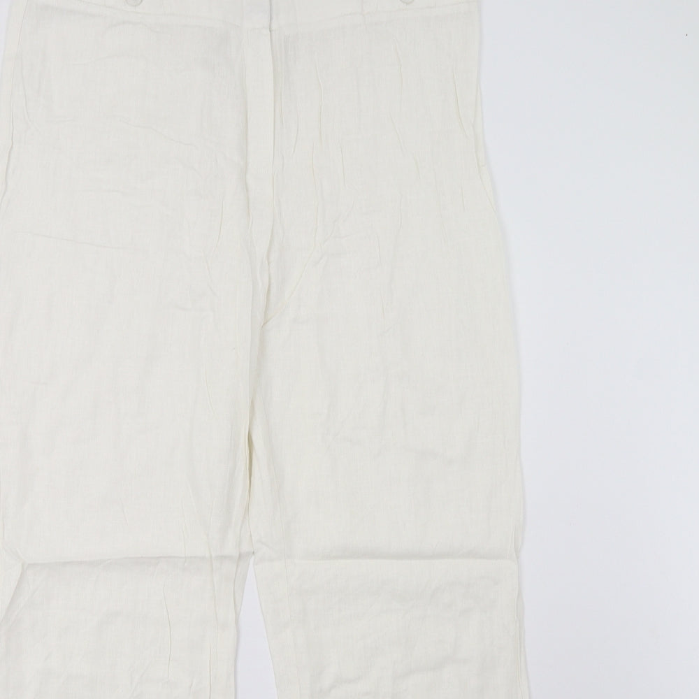 Womens UK Size 14 M&S Regular Fit  Ivory Trousers