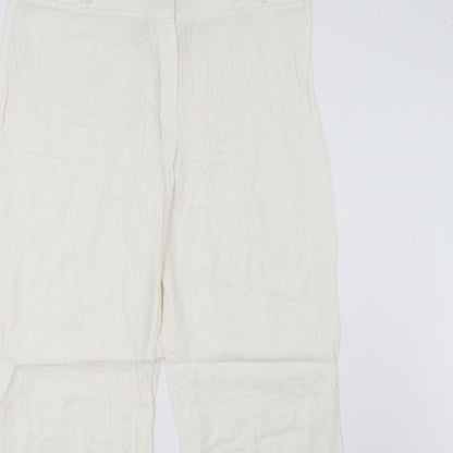 Womens UK Size 14 M&S Regular Fit  Ivory Trousers
