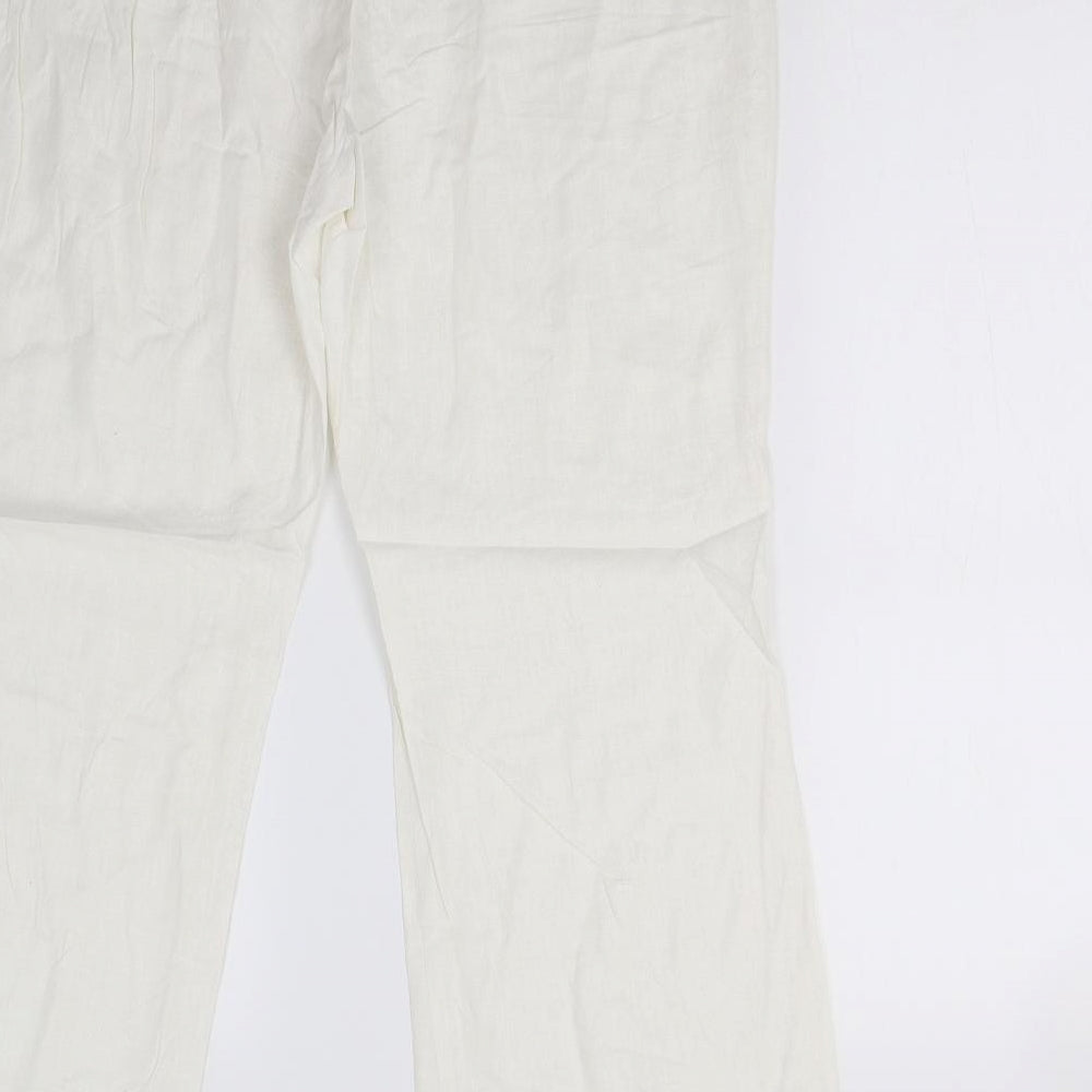 Womens UK Size 14 M&S Regular Fit  Ivory Trousers