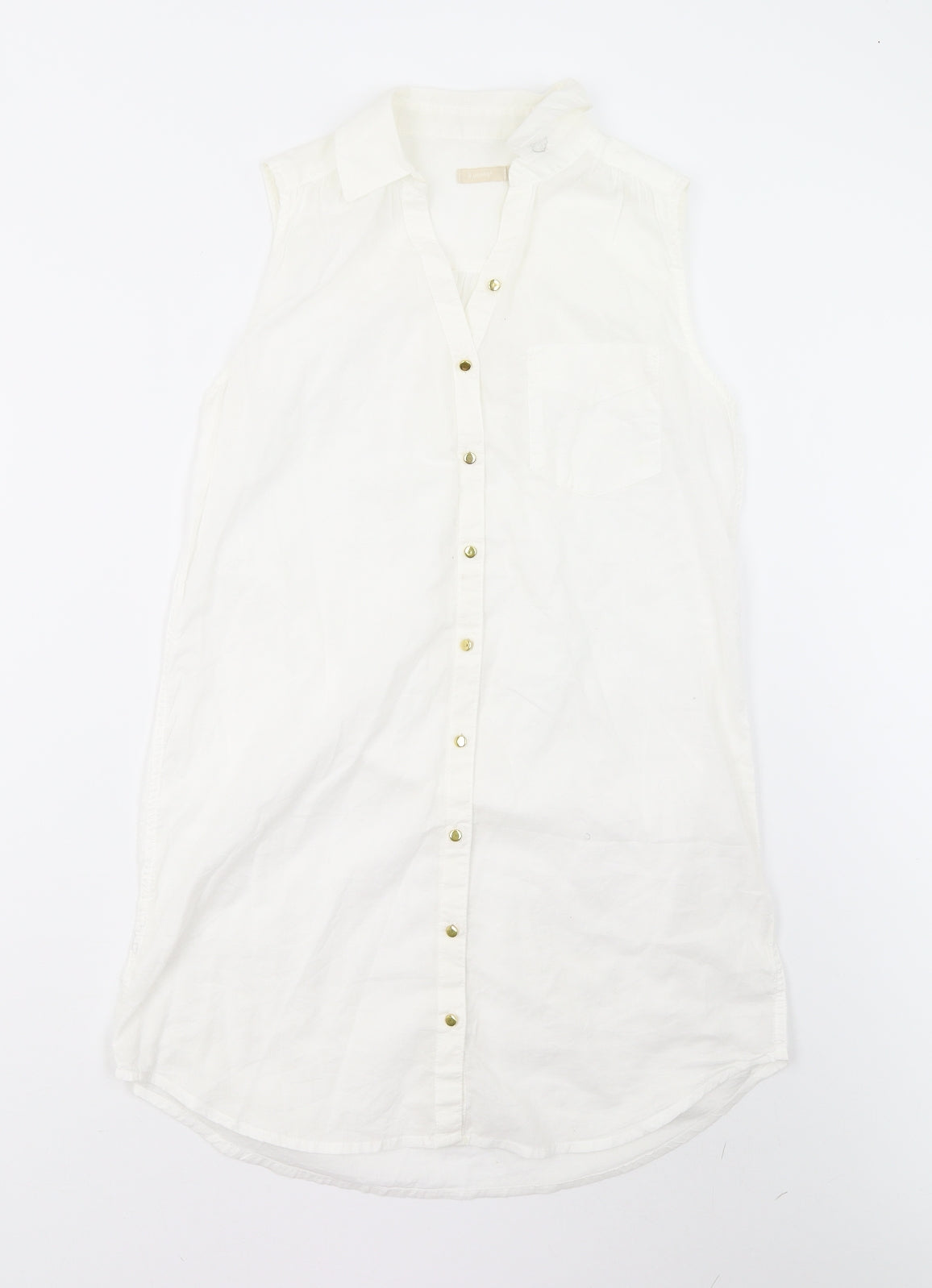 B. Young Womens Ivory   Shirt Dress  Size 8