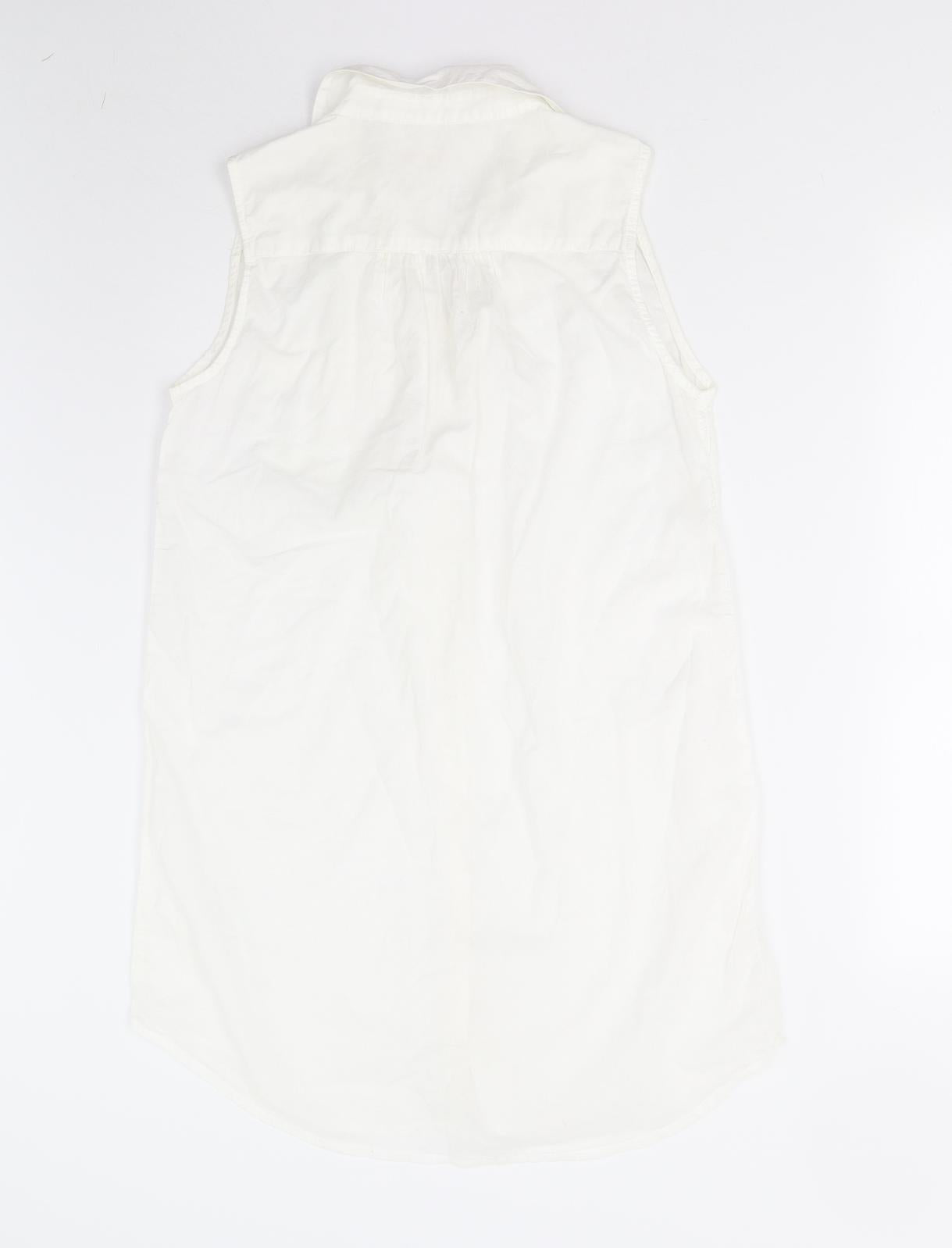 B. Young Womens Ivory   Shirt Dress  Size 8
