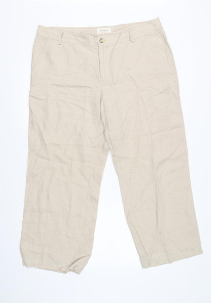 Womens UK Size 38 in Jackpot Regular Fit  Beige Trousers