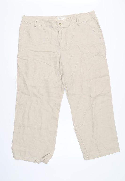 Womens UK Size 38 in Jackpot Regular Fit  Beige Trousers