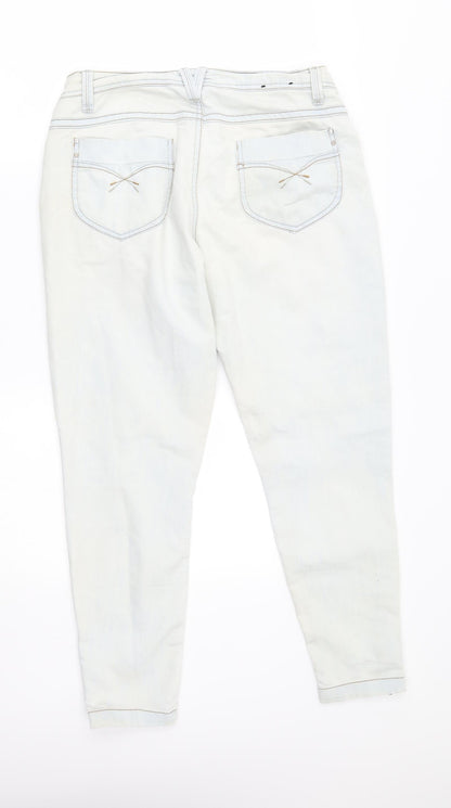 Womens UK Size 12 yesyes Regular Fit Skinny White Jeans
