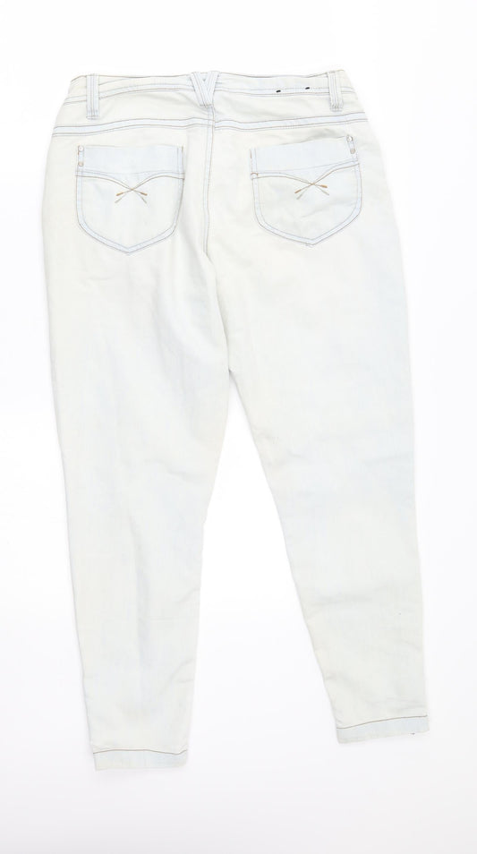 Womens UK Size 12 yesyes Regular Fit Skinny White Jeans