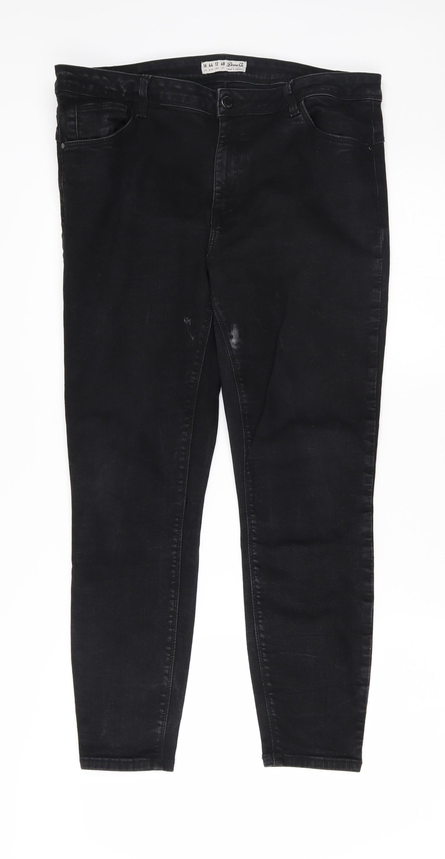 denim co Womens Black   Straight Jeans Size 16 L25 in