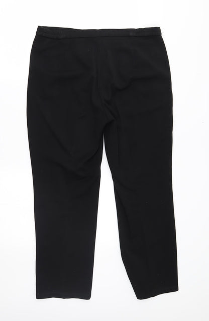 Womens UK Size 12 M&S Regular Fit  Black Trousers