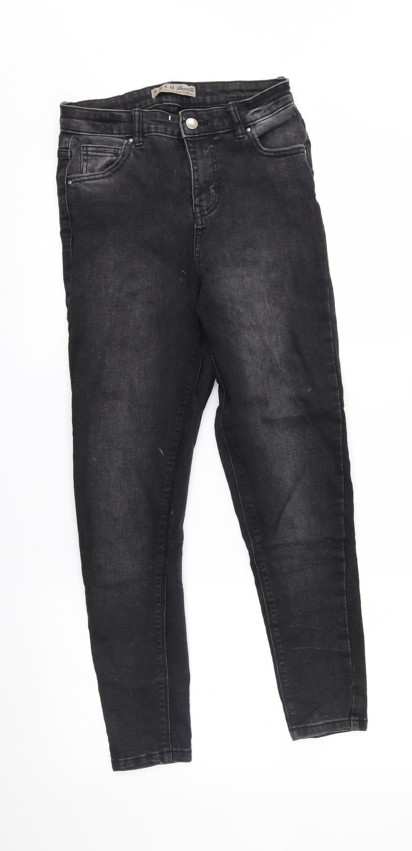 denim co Womens Black   Straight Jeans Size 10 L25 in