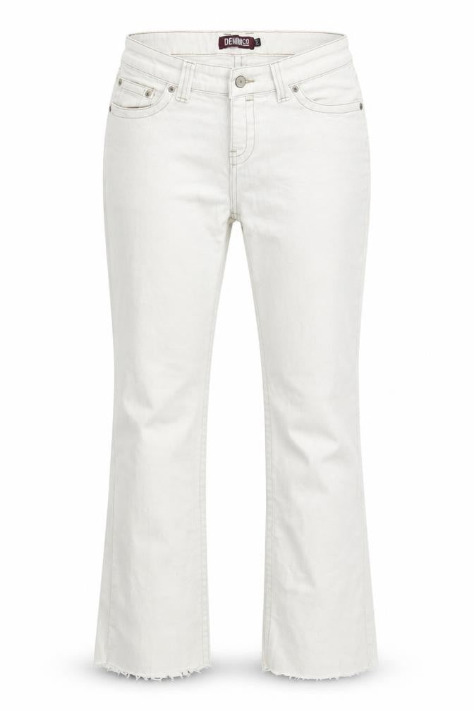 Womens UK Size 12 denim co Regular Fit Straight White Jeans
