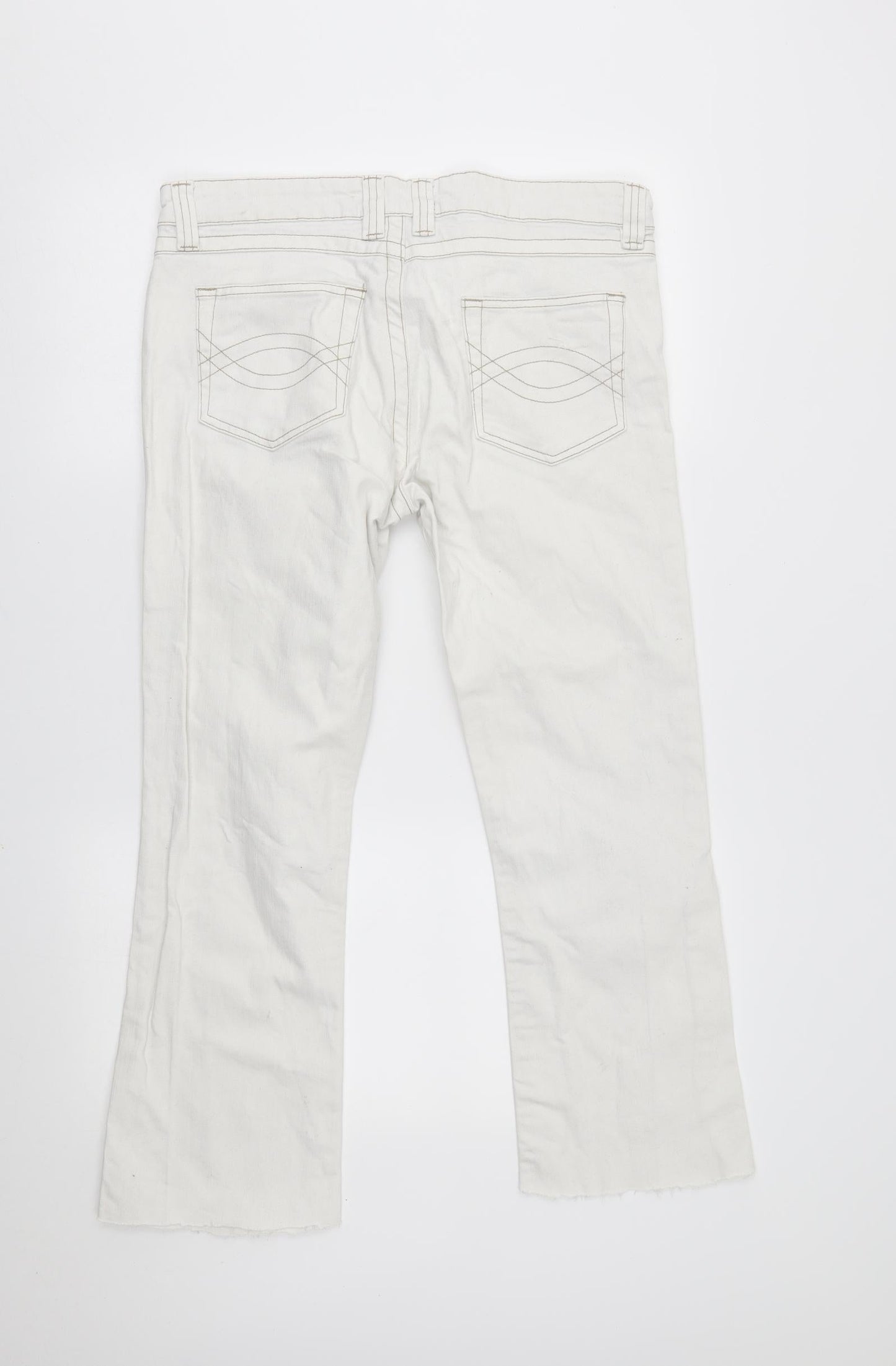denim co Womens White   Straight Jeans Size 12 L25 in