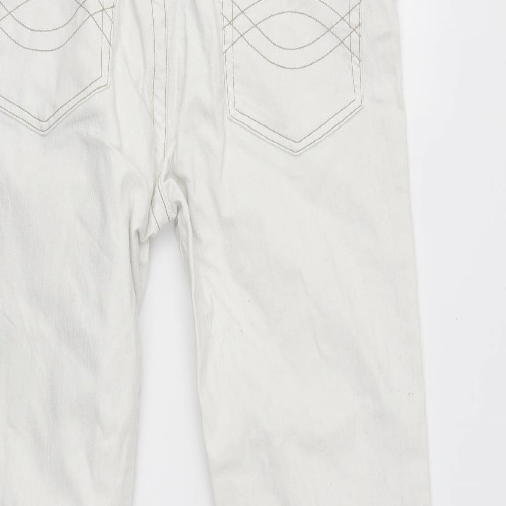 denim co Womens White   Straight Jeans Size 12 L25 in