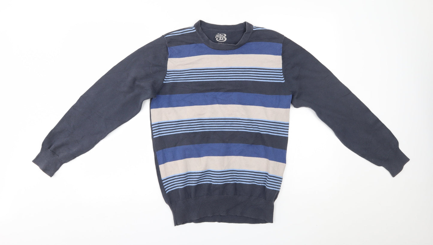 Burton Mens Grey Striped  Pullover Jumper Size S