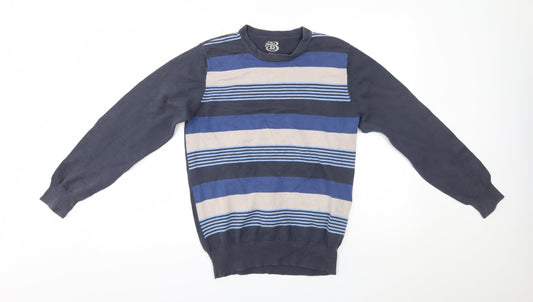 Burton Mens Grey Striped  Pullover Jumper Size S