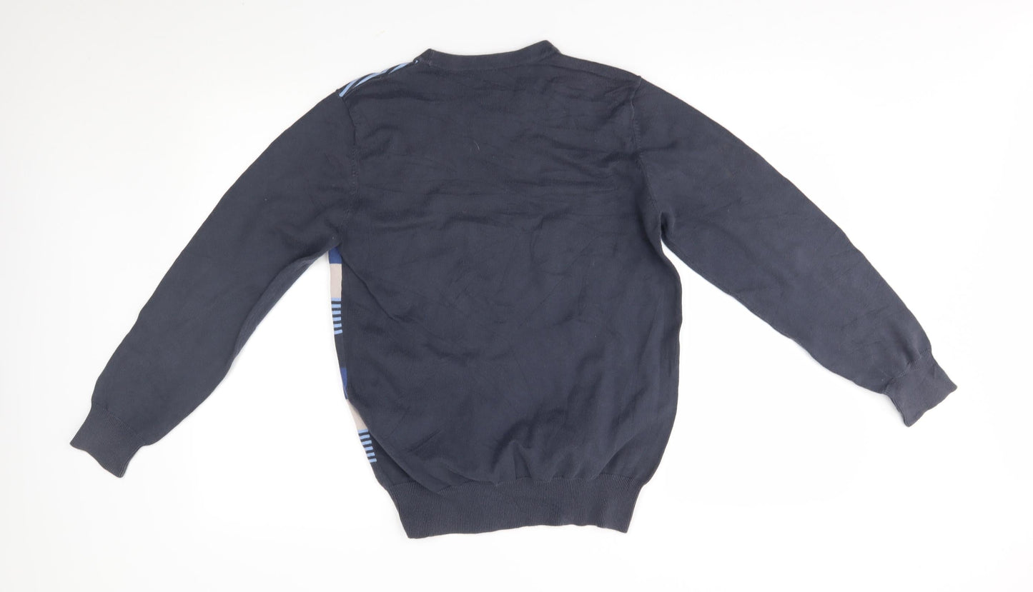 Burton Mens Grey Striped  Pullover Jumper Size S