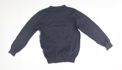 Burton Mens Grey Striped  Pullover Jumper Size S