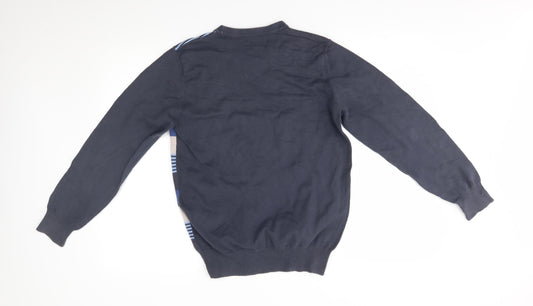 Burton Mens Grey Striped  Pullover Jumper Size S