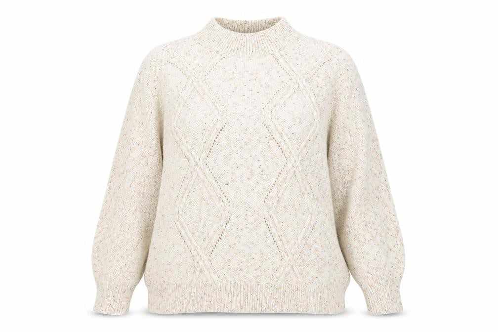 Womens UK Size 18 M&Co Beige Pullover Jumper