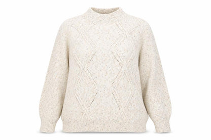 Womens UK Size 18 M&Co Beige Pullover Jumper