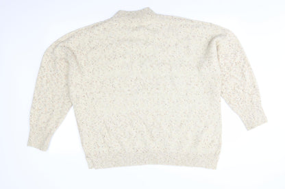 Womens UK Size 18 M&Co Beige Pullover Jumper