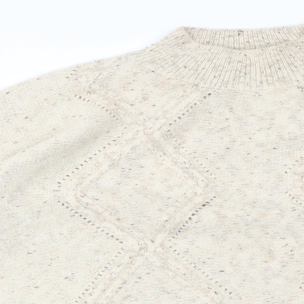 Womens UK Size 18 M&Co Beige Pullover Jumper