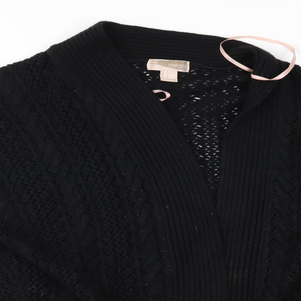 FOREVER 21 Womens Black   Cardigan Jumper Size S