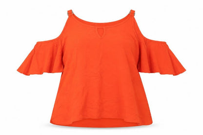 Womens UK Size 14 Peacocks Orange Basic Blouse