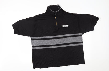 Newcastle United Mens Black Striped  Pullover Jumper Size L