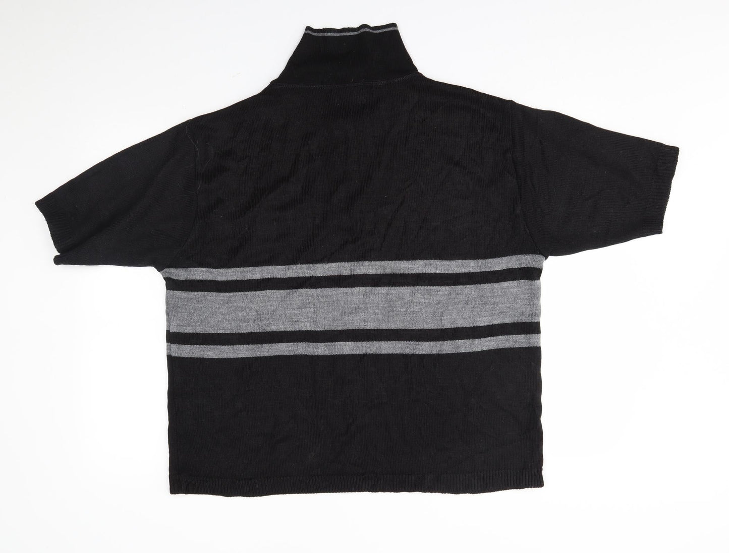 Newcastle United Mens Black Striped  Pullover Jumper Size L