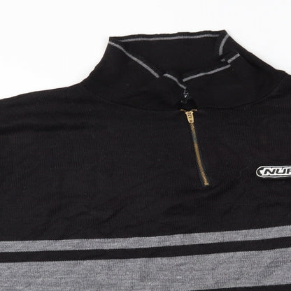 Newcastle United Mens Black Striped  Pullover Jumper Size L