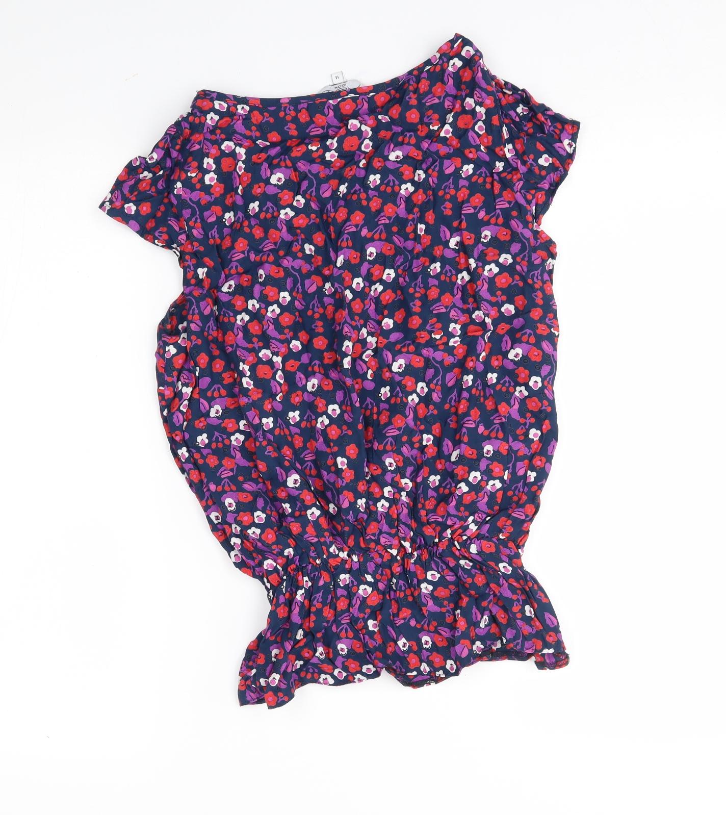Womens UK Size 14 New Look Purple Basic Blouse