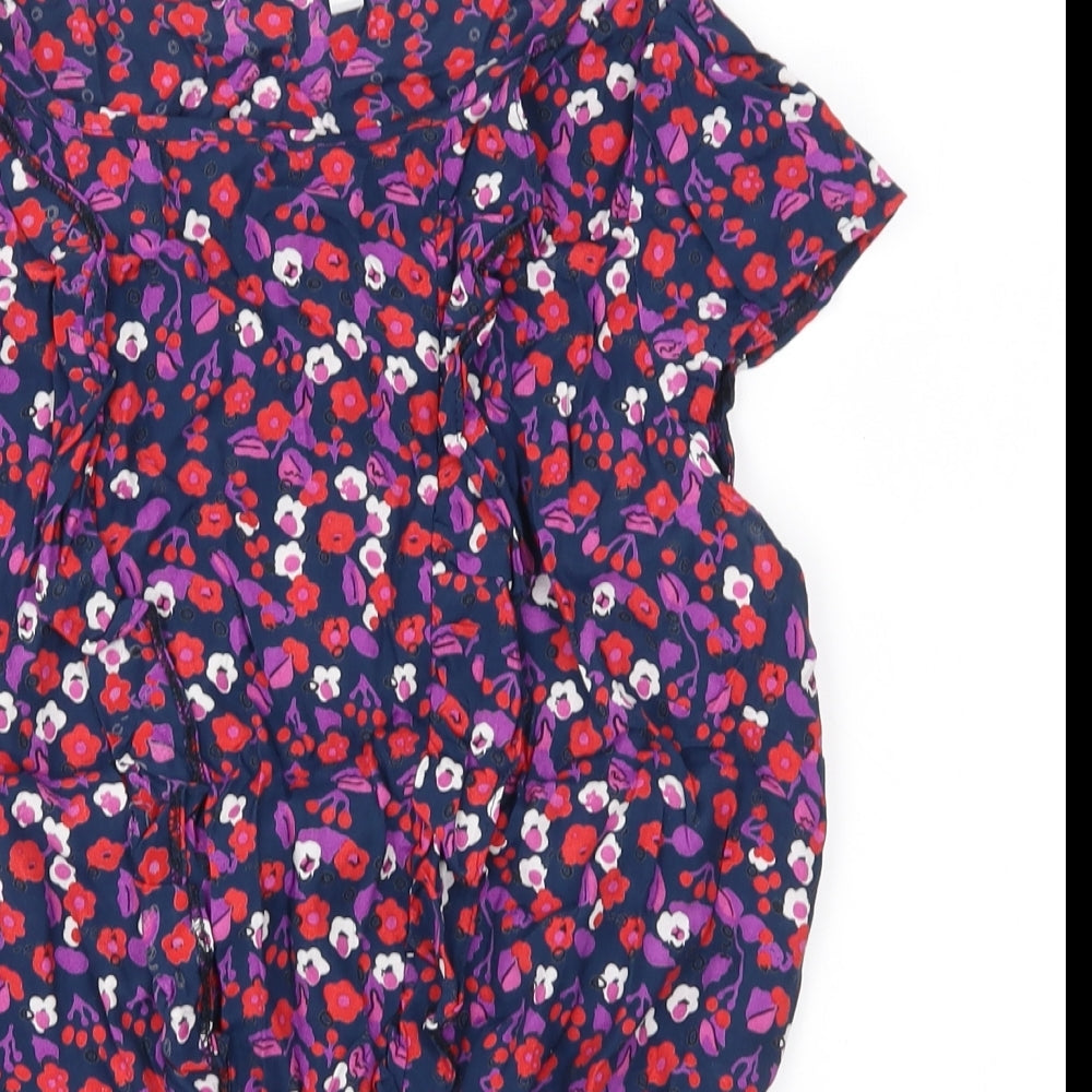 Womens UK Size 14 New Look Purple Basic Blouse