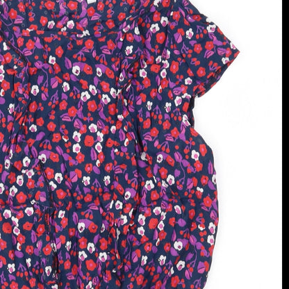 Womens UK Size 14 New Look Purple Basic Blouse