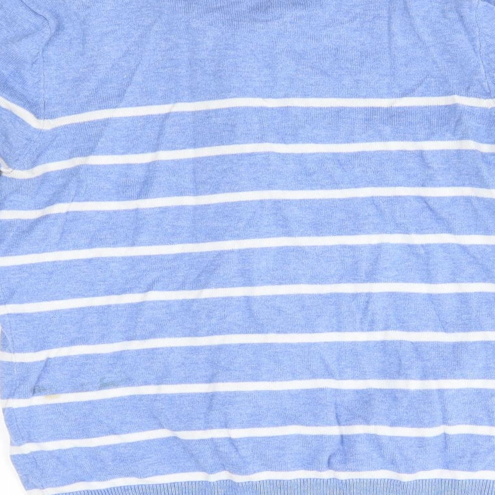 F&F Womens Blue Striped  Cardigan Jumper Size 6