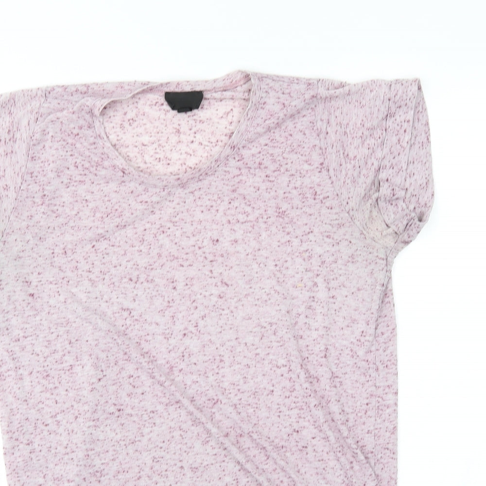 Womens UK Size 6 Topshop Pink Basic T-Shirt