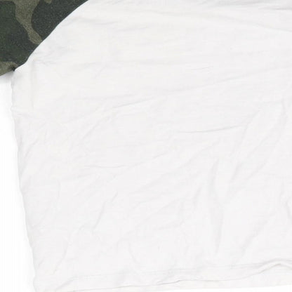 Matalan Boys White Camouflage  Basic T-Shirt Size 6 Years