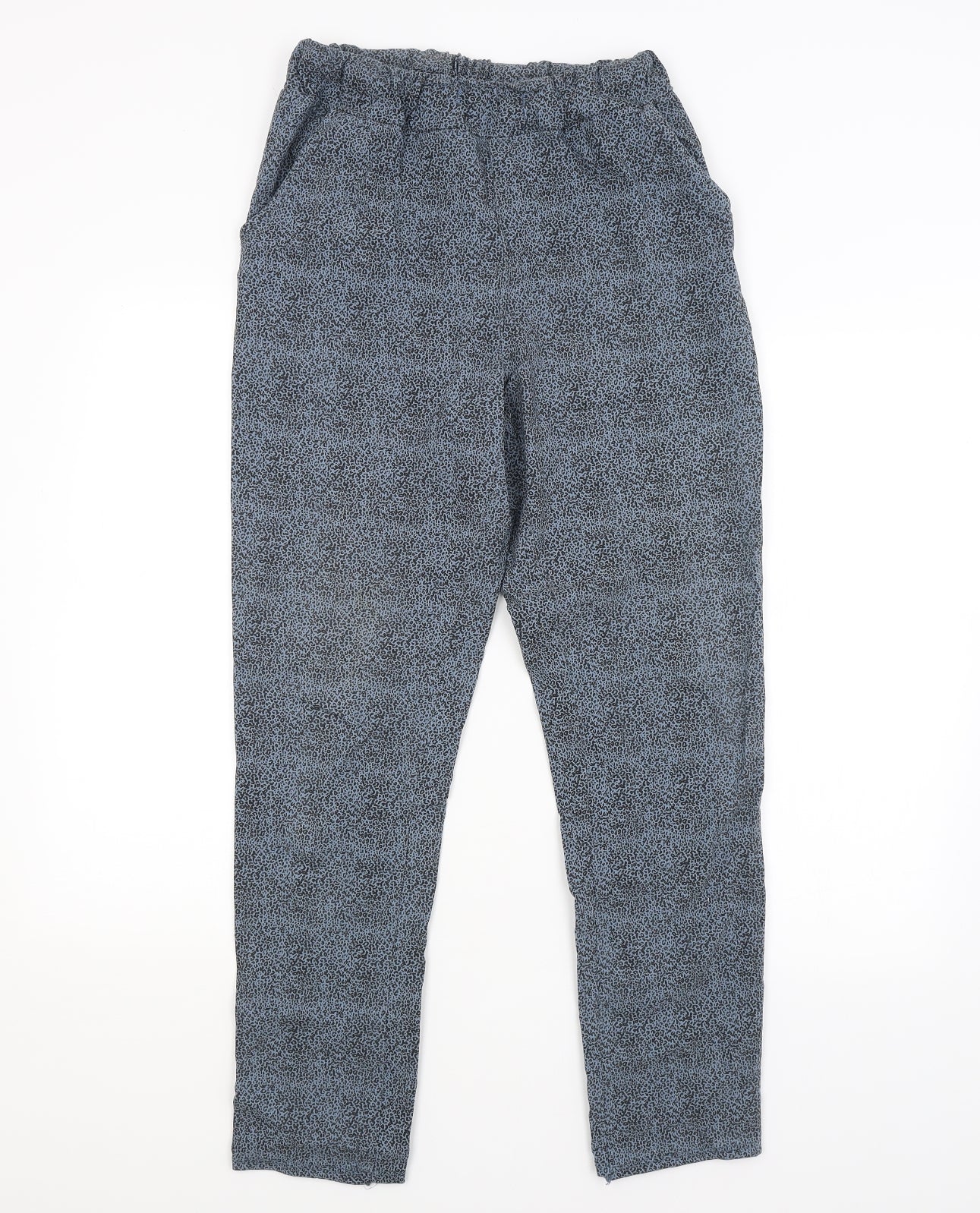 Preworn Womens Blue Animal Print  Jogger Leggings  L28 in