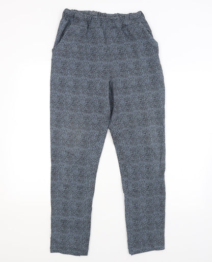 Preworn Womens Blue Animal Print  Jogger Leggings  L28 in